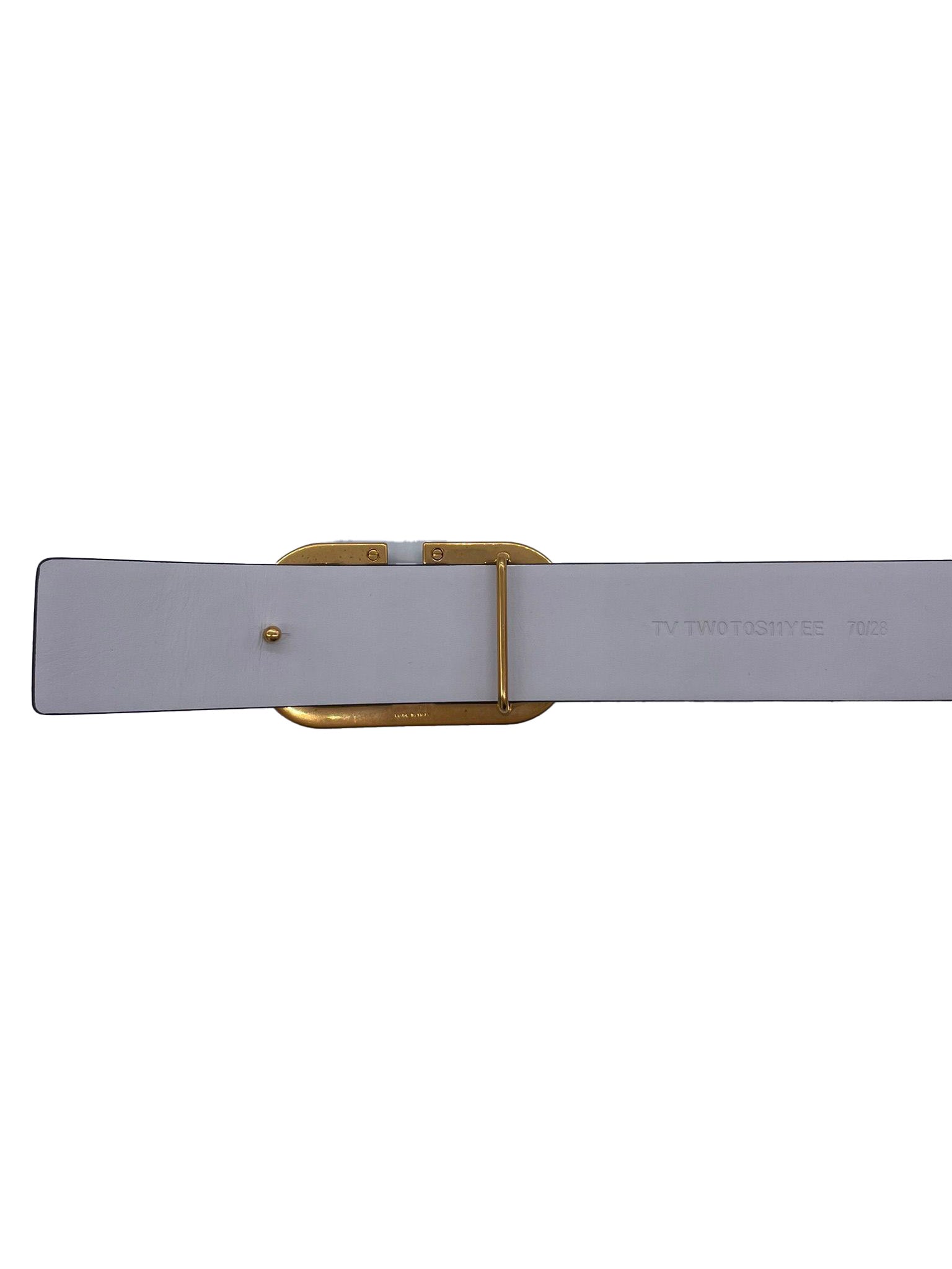 Valentino Cintura V Logo Bianco