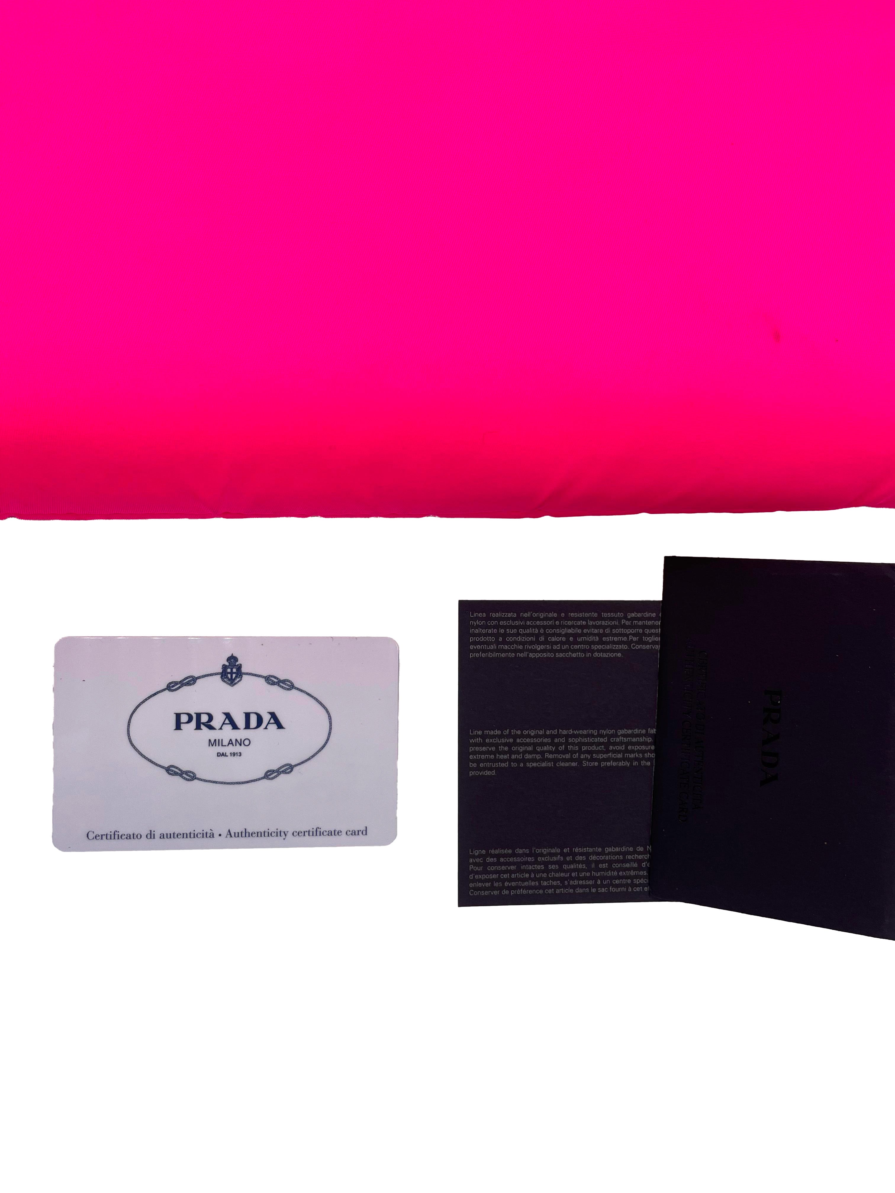 Prada Pochette Piatta Rosa Fluo
