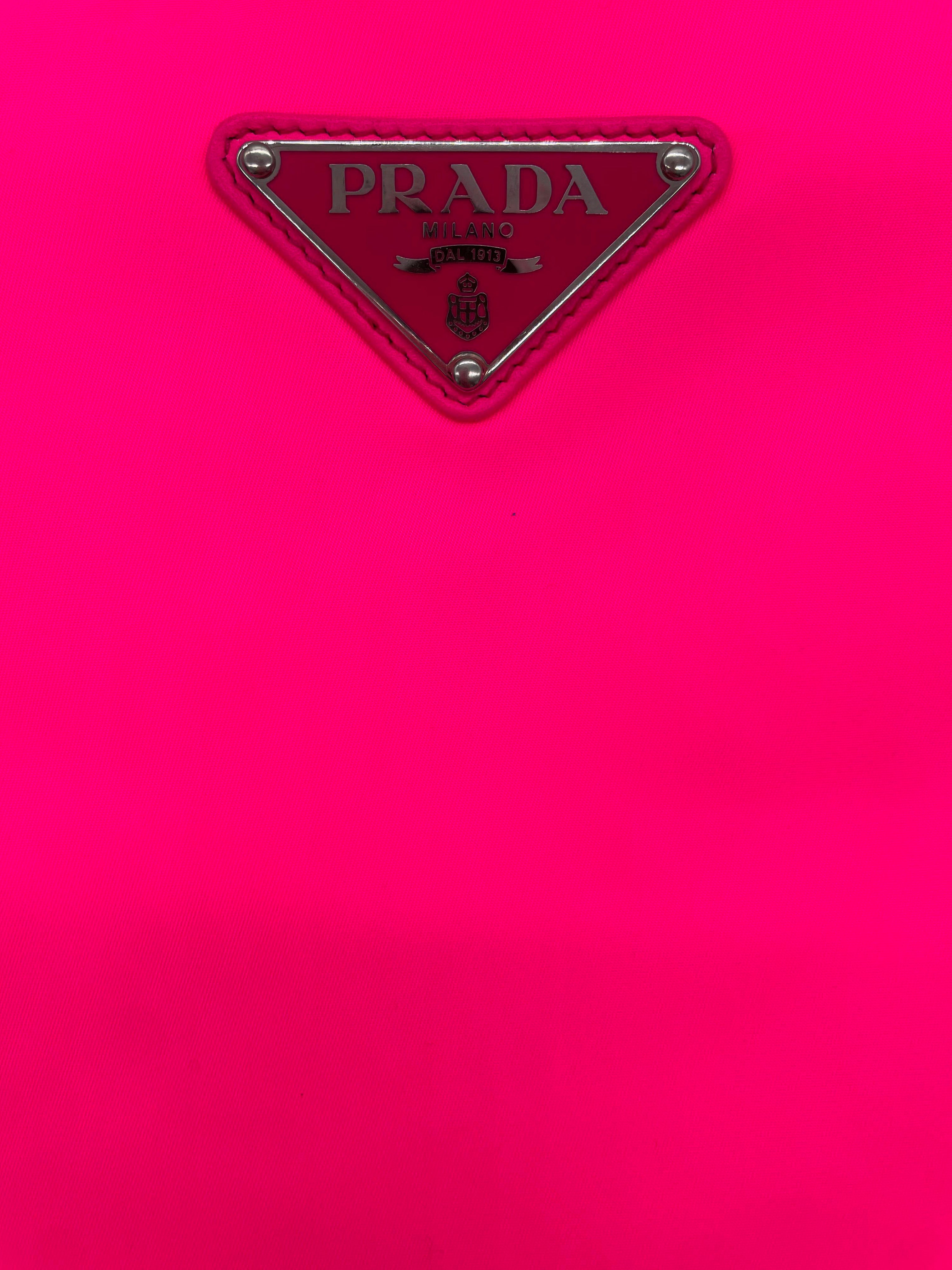 Prada Pochette Piatta Rosa Fluo