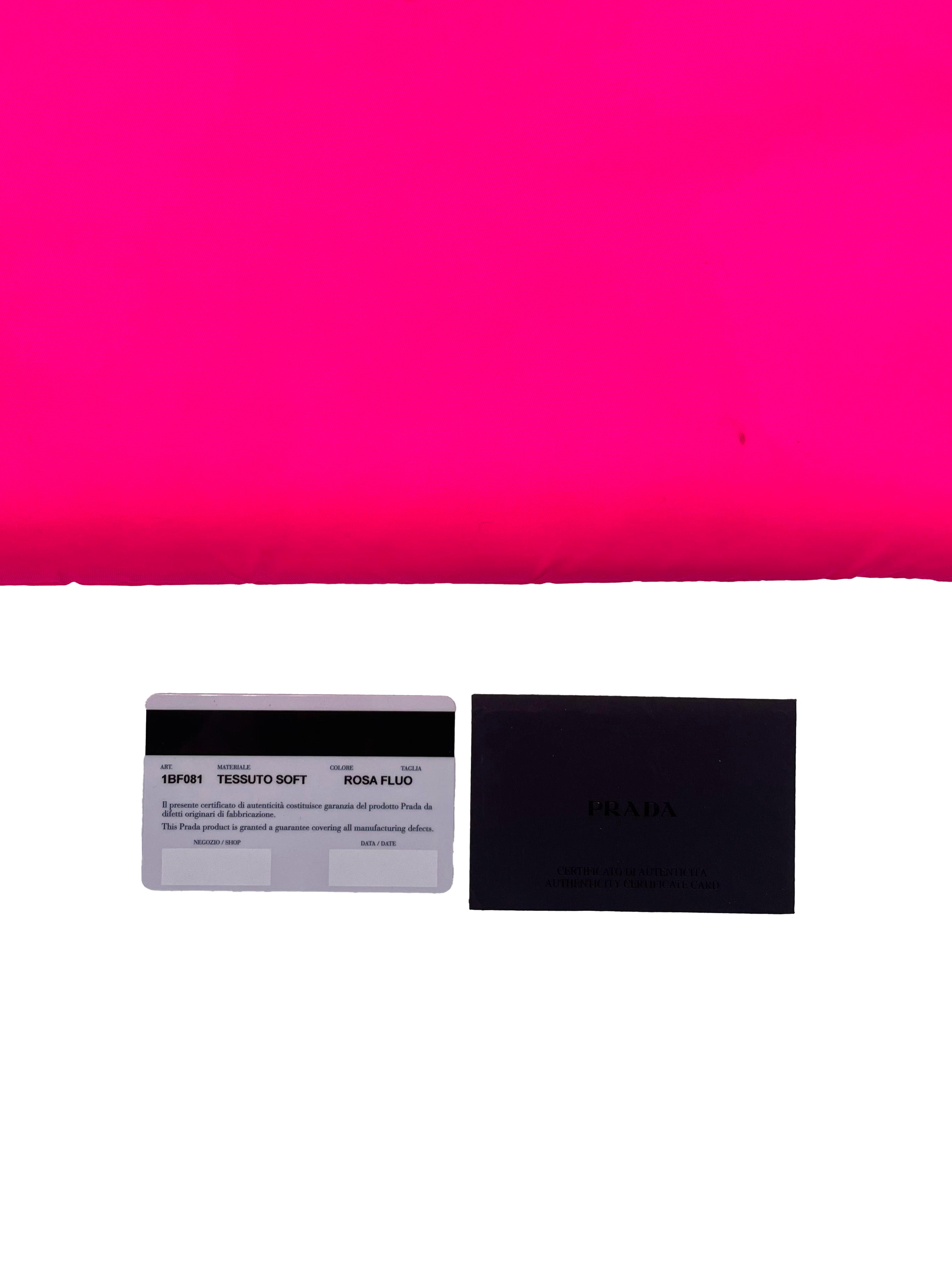 Prada Pochette Piatta Rosa Fluo