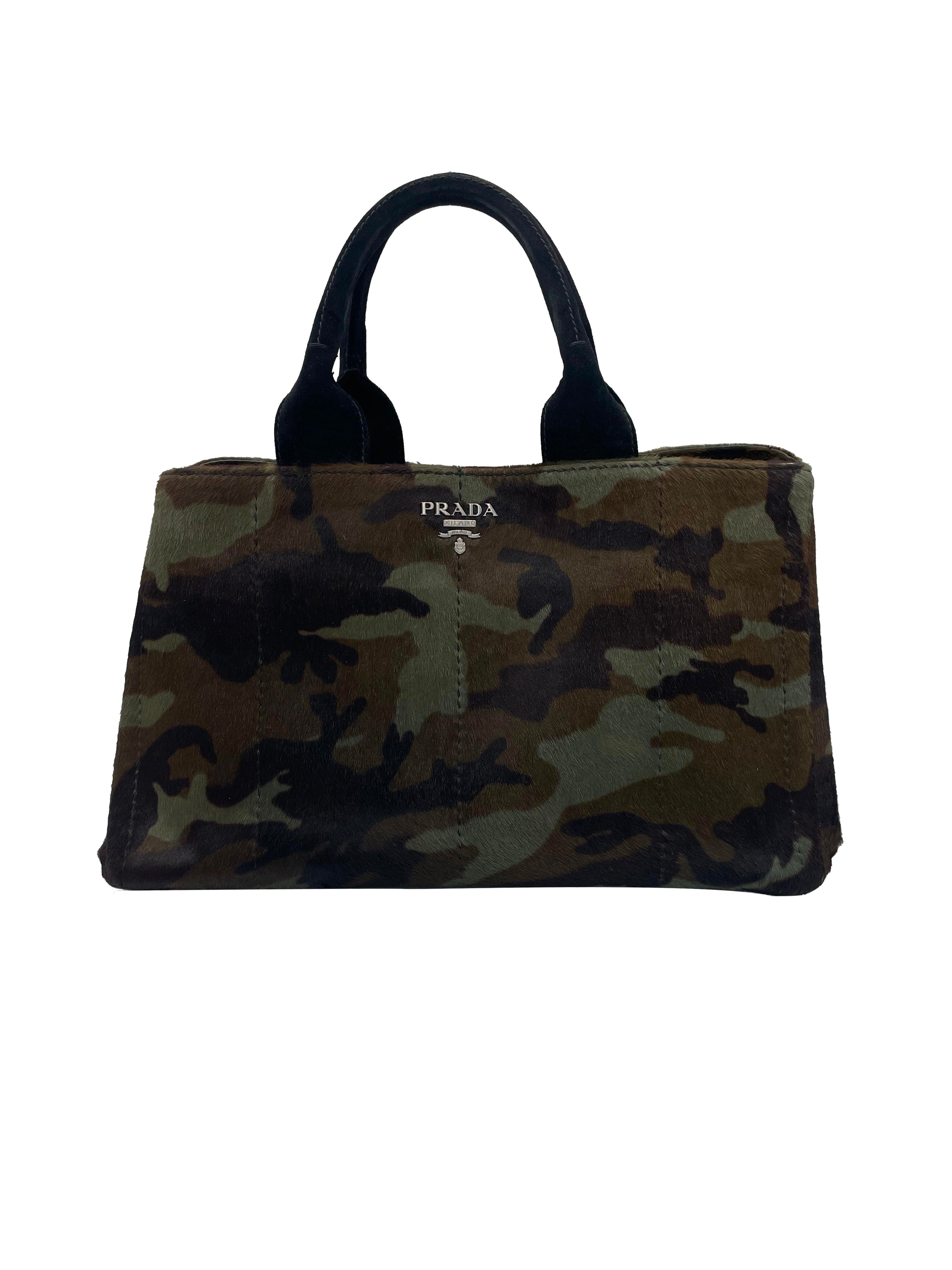 Prada Tote Bag Cavallino Camouflage